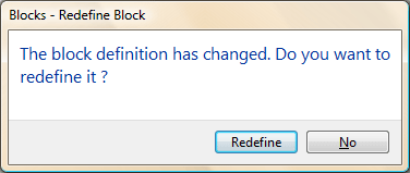 Redefine a Block Warning