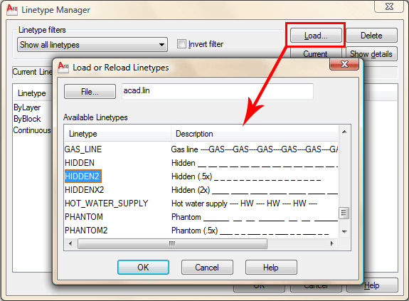 Loading Linetypes in AutoCAD